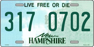 NH license plate 3170702