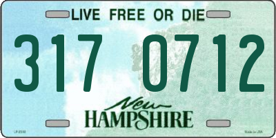 NH license plate 3170712