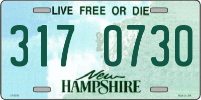 NH license plate 3170730