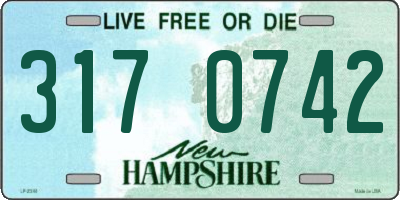 NH license plate 3170742