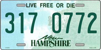 NH license plate 3170772