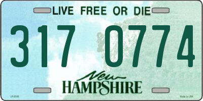 NH license plate 3170774