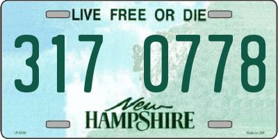 NH license plate 3170778