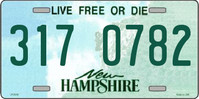 NH license plate 3170782