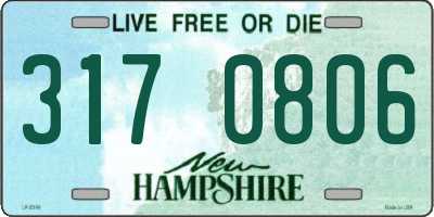 NH license plate 3170806