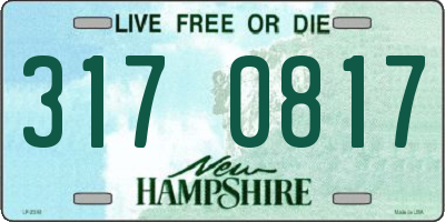 NH license plate 3170817