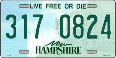 NH license plate 3170824