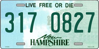 NH license plate 3170827