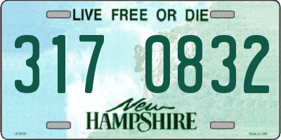 NH license plate 3170832