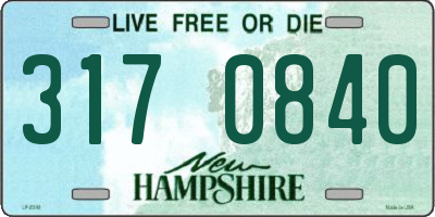 NH license plate 3170840