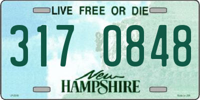 NH license plate 3170848