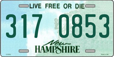NH license plate 3170853