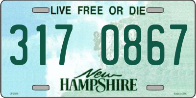 NH license plate 3170867
