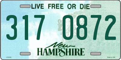 NH license plate 3170872