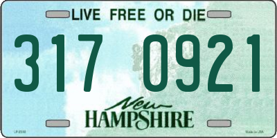 NH license plate 3170921
