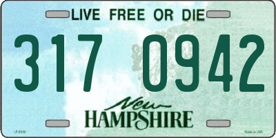 NH license plate 3170942