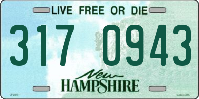 NH license plate 3170943