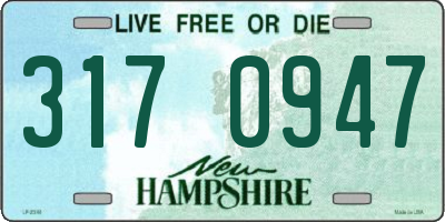 NH license plate 3170947