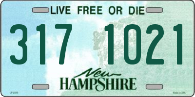 NH license plate 3171021