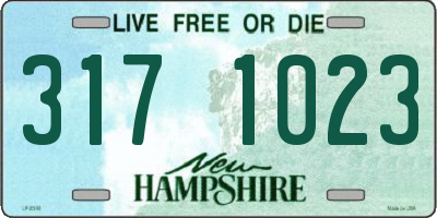 NH license plate 3171023