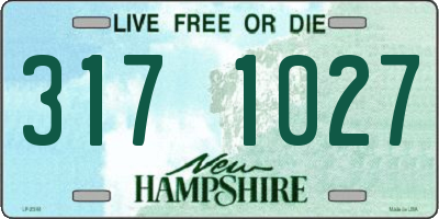 NH license plate 3171027