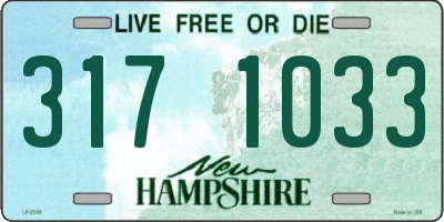 NH license plate 3171033