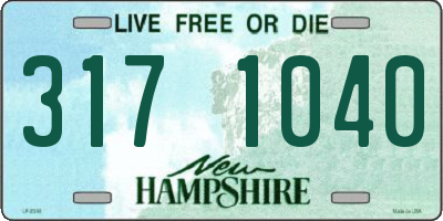 NH license plate 3171040