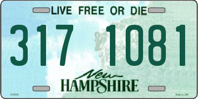 NH license plate 3171081