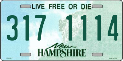 NH license plate 3171114