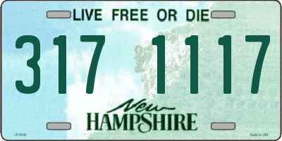 NH license plate 3171117