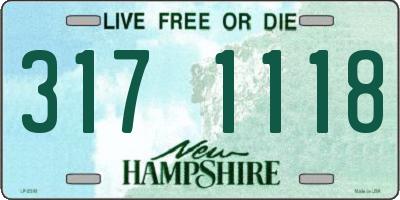 NH license plate 3171118