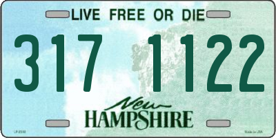 NH license plate 3171122