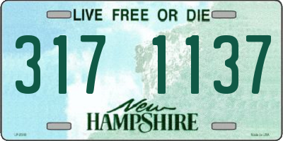 NH license plate 3171137