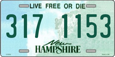 NH license plate 3171153