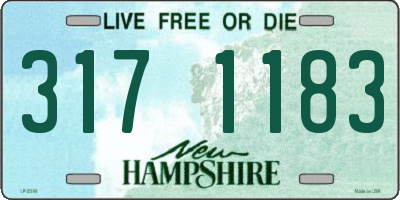 NH license plate 3171183