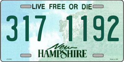 NH license plate 3171192