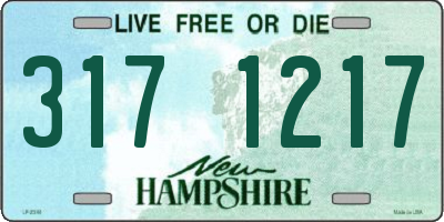 NH license plate 3171217