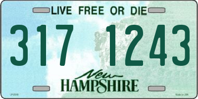 NH license plate 3171243