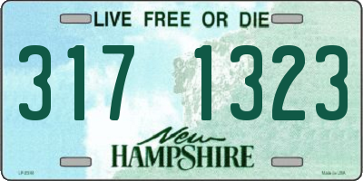 NH license plate 3171323