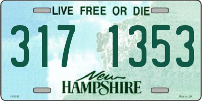 NH license plate 3171353