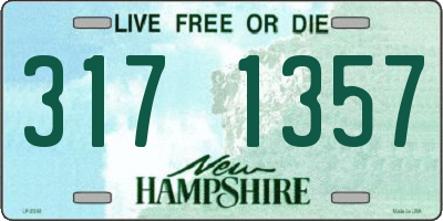NH license plate 3171357