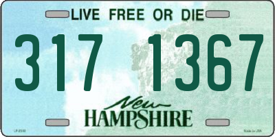 NH license plate 3171367