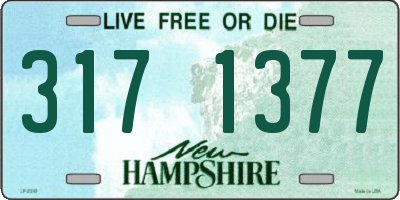 NH license plate 3171377