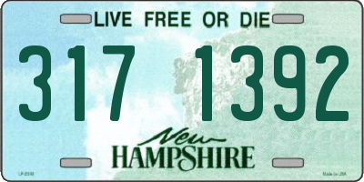 NH license plate 3171392