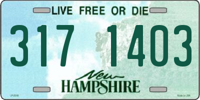 NH license plate 3171403