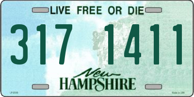 NH license plate 3171411