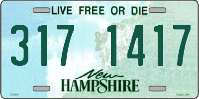 NH license plate 3171417