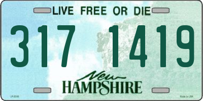 NH license plate 3171419