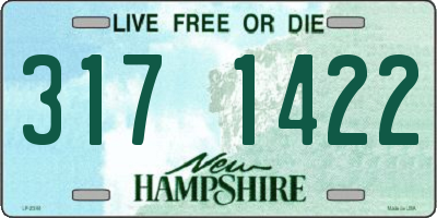 NH license plate 3171422