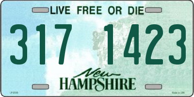 NH license plate 3171423